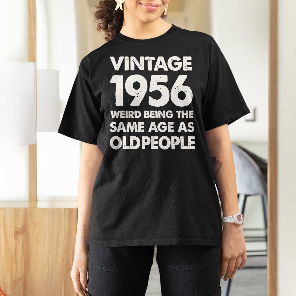 Funny 70th Birthday T Shirt For Women Turning 70 Year Old Gifts Weird Being The Same Age As Old People