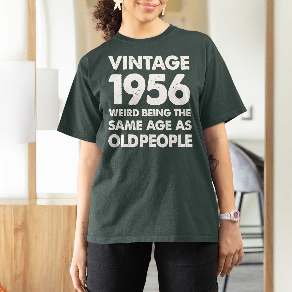 Funny 70th Birthday T Shirt For Women Turning 70 Year Old Gifts Weird Being The Same Age As Old People