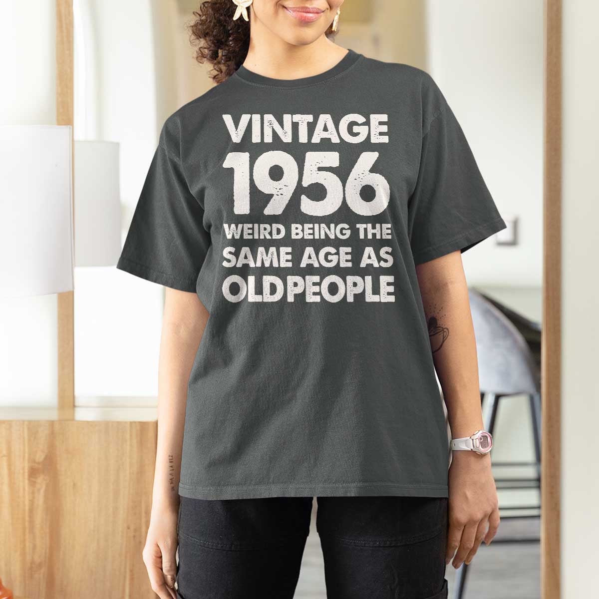 Funny 70th Birthday T Shirt For Women Turning 70 Year Old Gifts Weird Being The Same Age As Old People