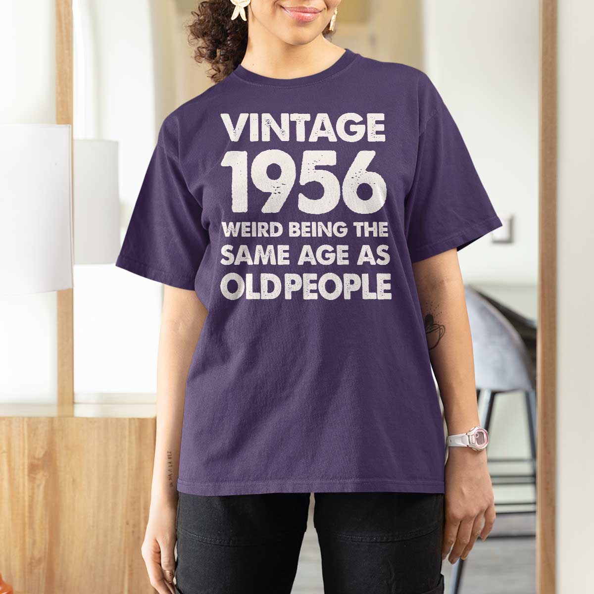 Funny 70th Birthday T Shirt For Women Turning 70 Year Old Gifts Weird Being The Same Age As Old People