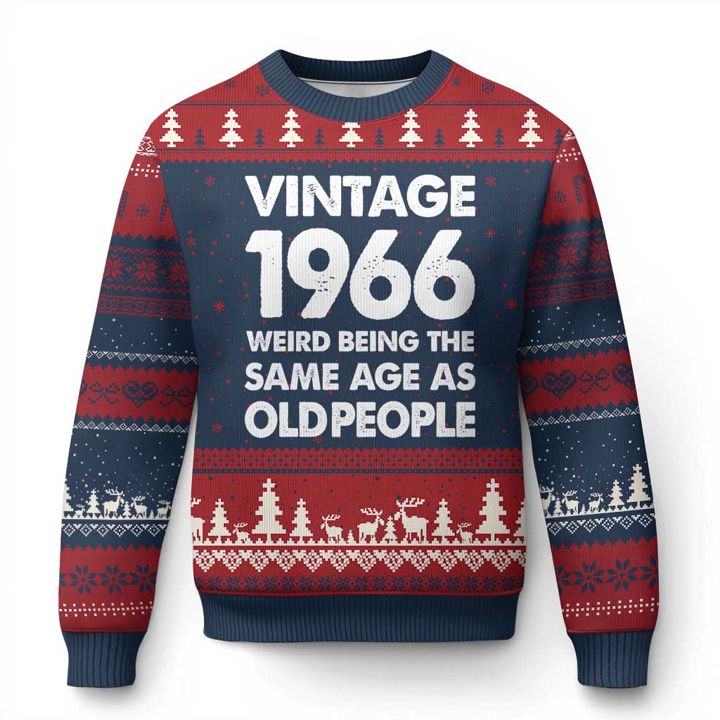 Funny 60th Birthday Ugly Christmas Sweater Turning 60 Year Old Gifts Weird Being The Same Age As Old People