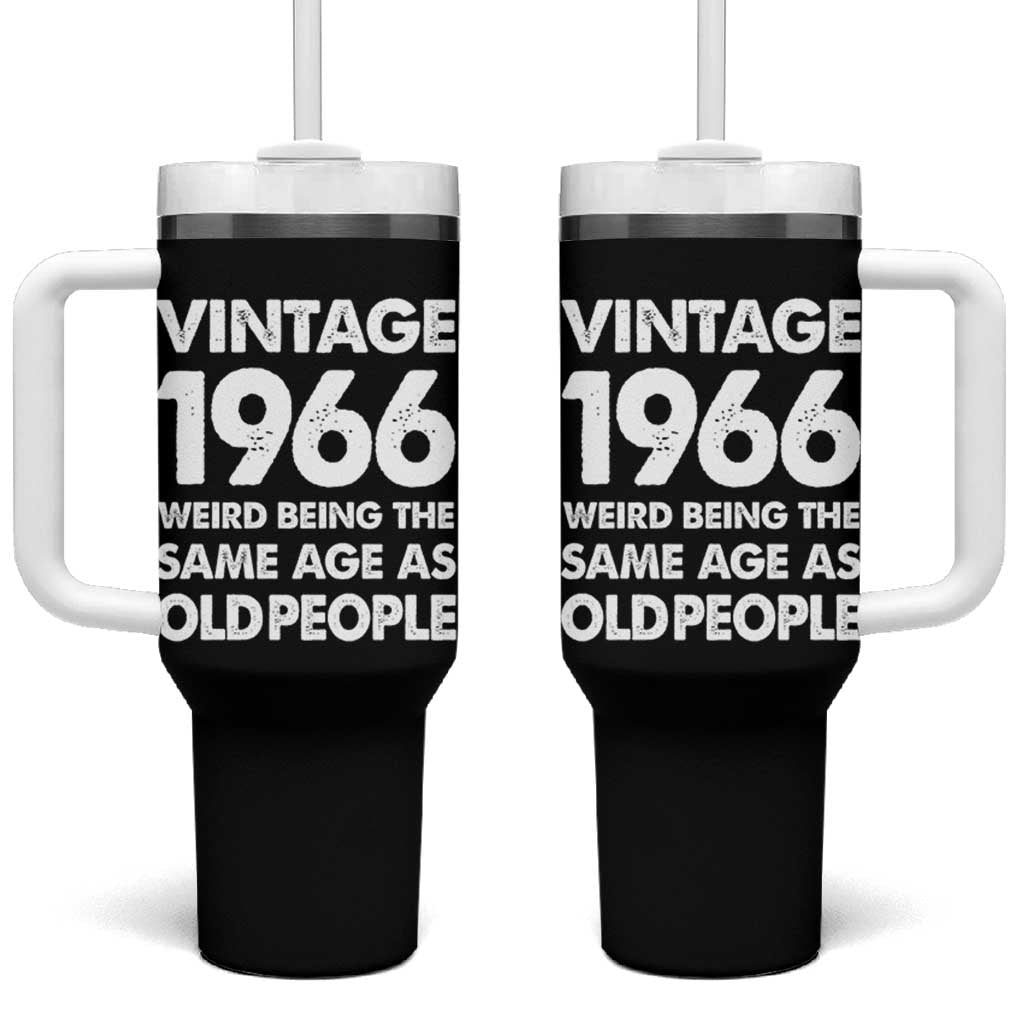 Funny 60th Birthday Tumbler With Handle Turning 60 Year Old Gifts Weird Being The Same Age As Old People