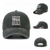 Funny 60th Birthday Washed Cotton Baseball Cap Turning 60 Year Old Gifts Weird Being The Same Age As Old People