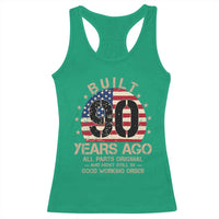 Funny 90th Birthday Racerback Tank Top Vintage US Flag Built 90 Years Ago Parts Original