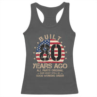 Funny 80th Birthday Racerback Tank Top Vintage US Flag Built 80 Years Ago Parts Original