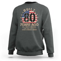 Funny 80th Birthday Sweatshirt Vintage US Flag Built 80 Years Ago Parts Original