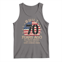 Funny 70th Birthday Tank Top Vintage US Flag Built 70 Years Ago Parts Original