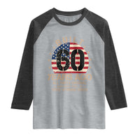 Funny 60th Birthday Raglan Shirt Vintage US Flag Built 60 Years Ago Parts Original