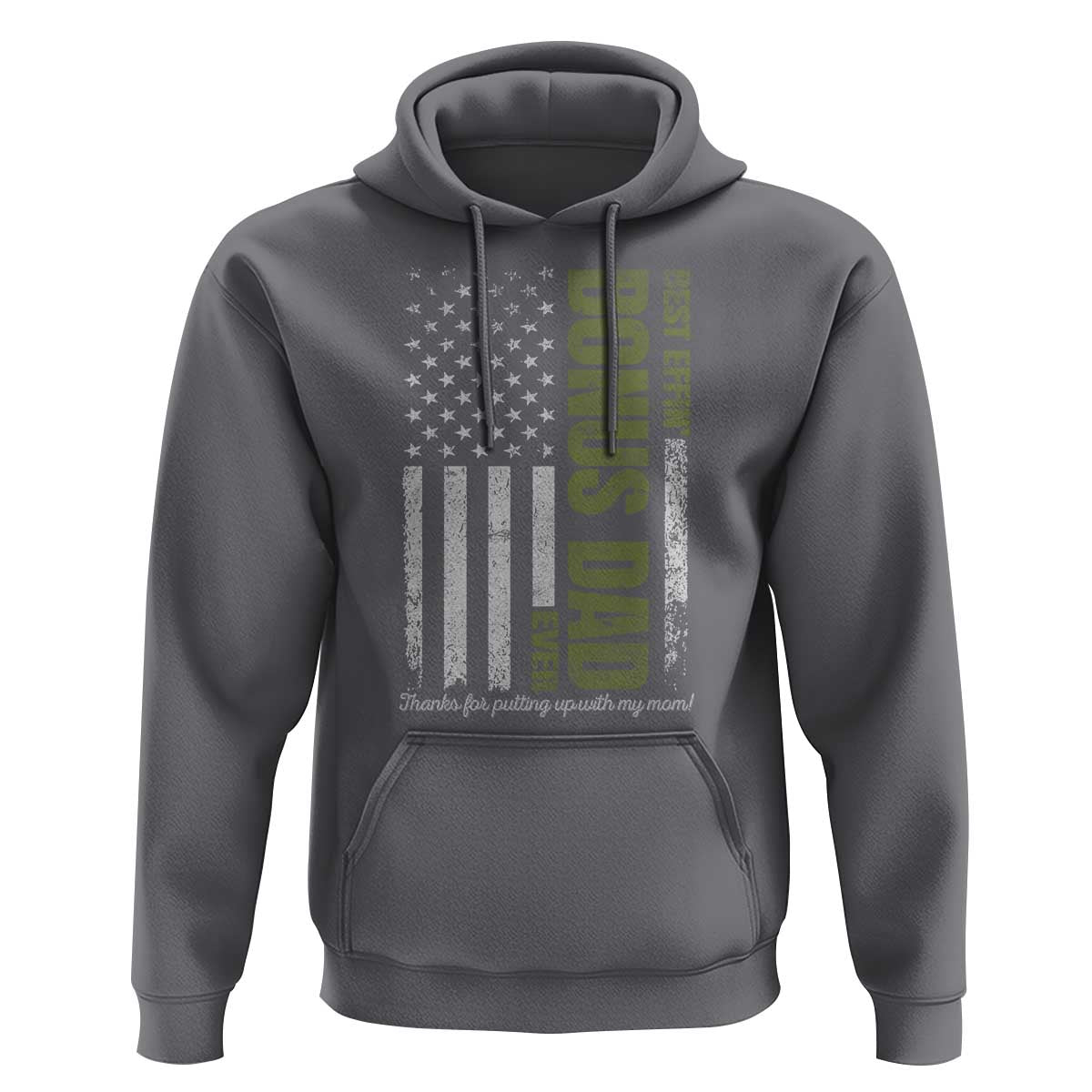 Best Effin Bonus Dad Ever Hoodie Vintage Step Dad American Flag