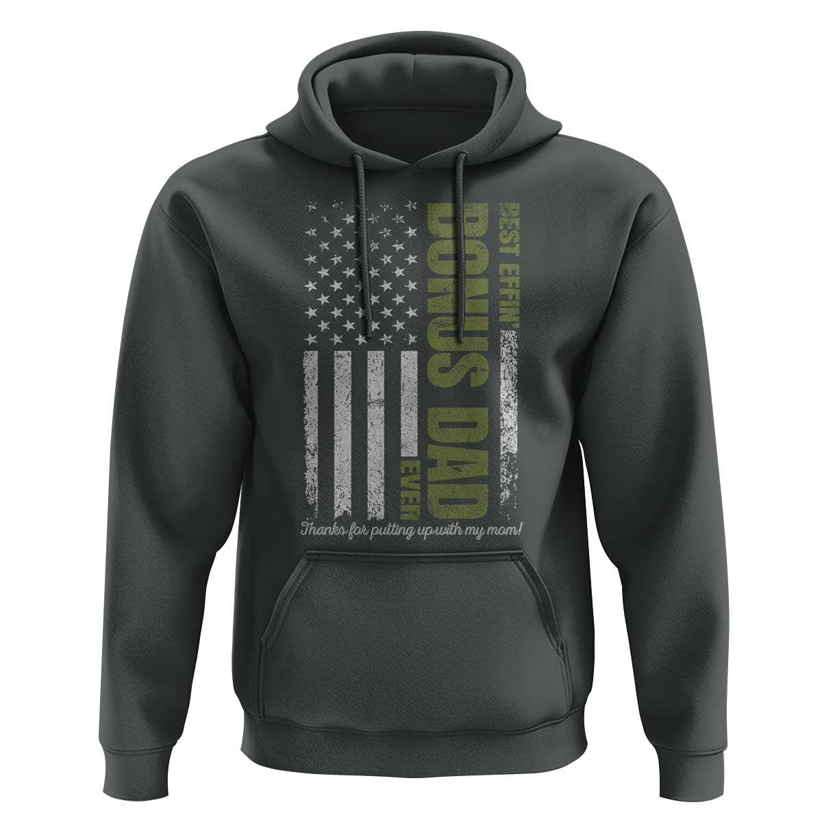 Best Effin Bonus Dad Ever Hoodie Vintage Step Dad American Flag