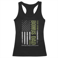 Best Effin Bonus Dad Ever Racerback Tank Top Vintage Step Dad American Flag