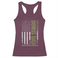 Best Effin Bonus Dad Ever Racerback Tank Top Vintage Step Dad American Flag