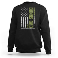Best Effin Bonus Dad Ever Sweatshirt Vintage Step Dad American Flag
