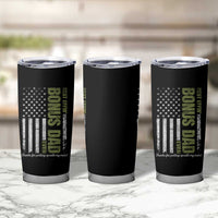 Best Effin Bonus Dad Ever Tumbler Cup Vintage Step Dad American Flag
