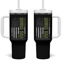 Best Effin Bonus Dad Ever Tumbler With Handle Vintage Step Dad American Flag