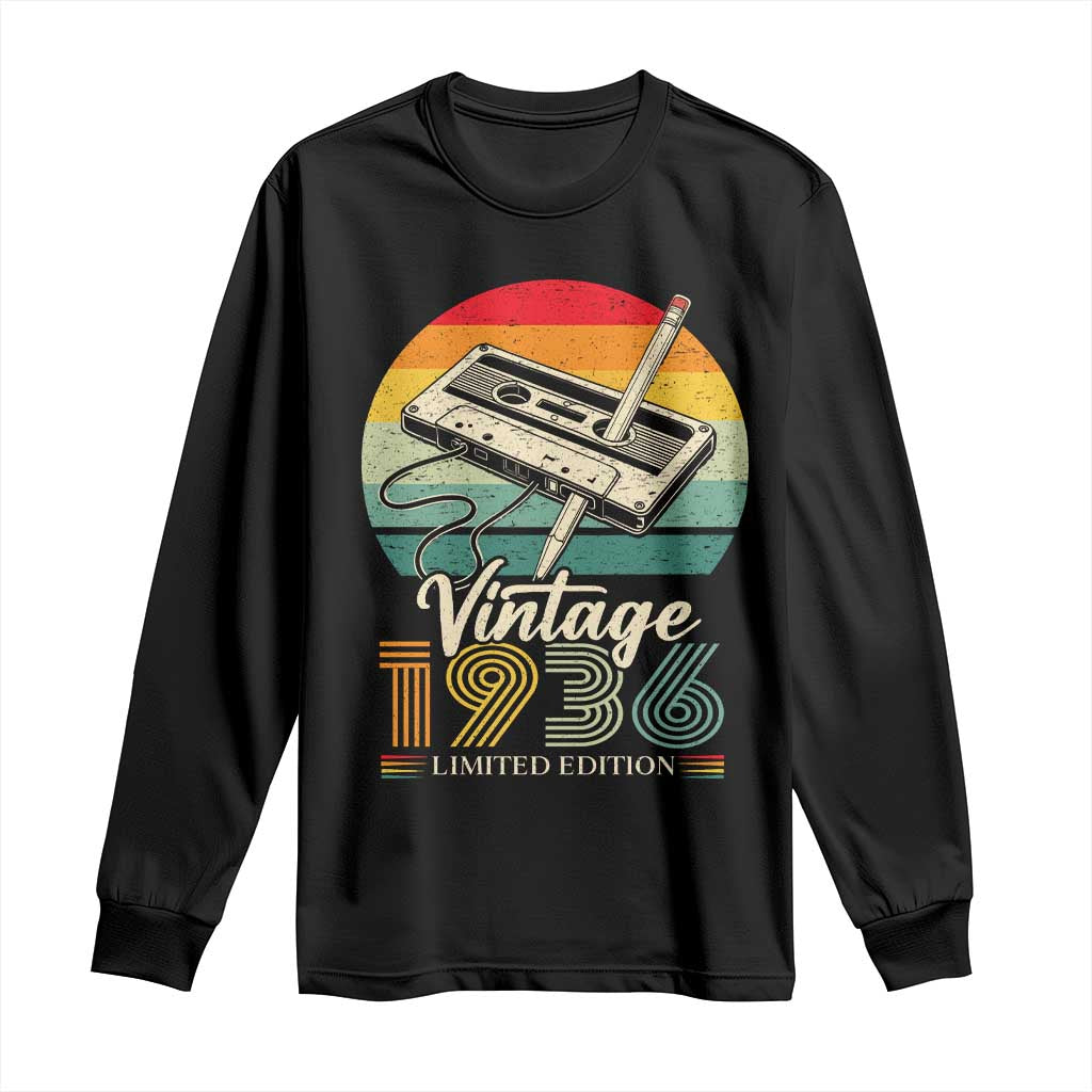 Vintage 1936 Long Sleeve Shirt 90th Birthday Turning 90 Year Old Gifts