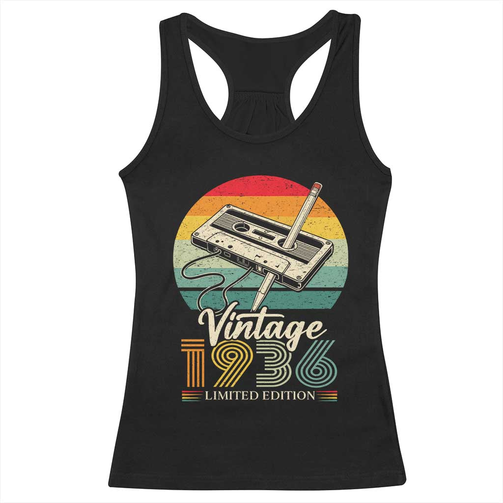 Vintage 1936 Racerback Tank Top 90th Birthday Turning 90 Year Old Gifts