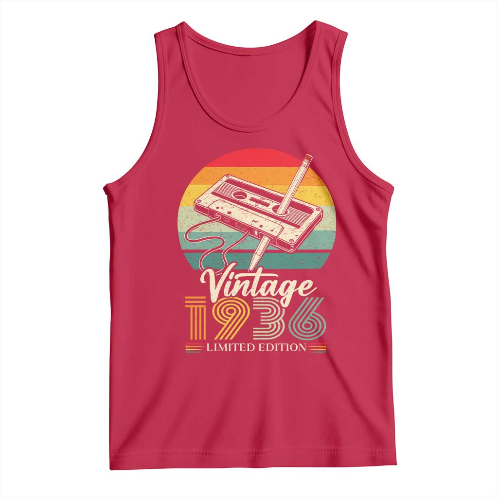 Vintage 1936 Tank Top 90th Birthday Turning 90 Year Old Gifts