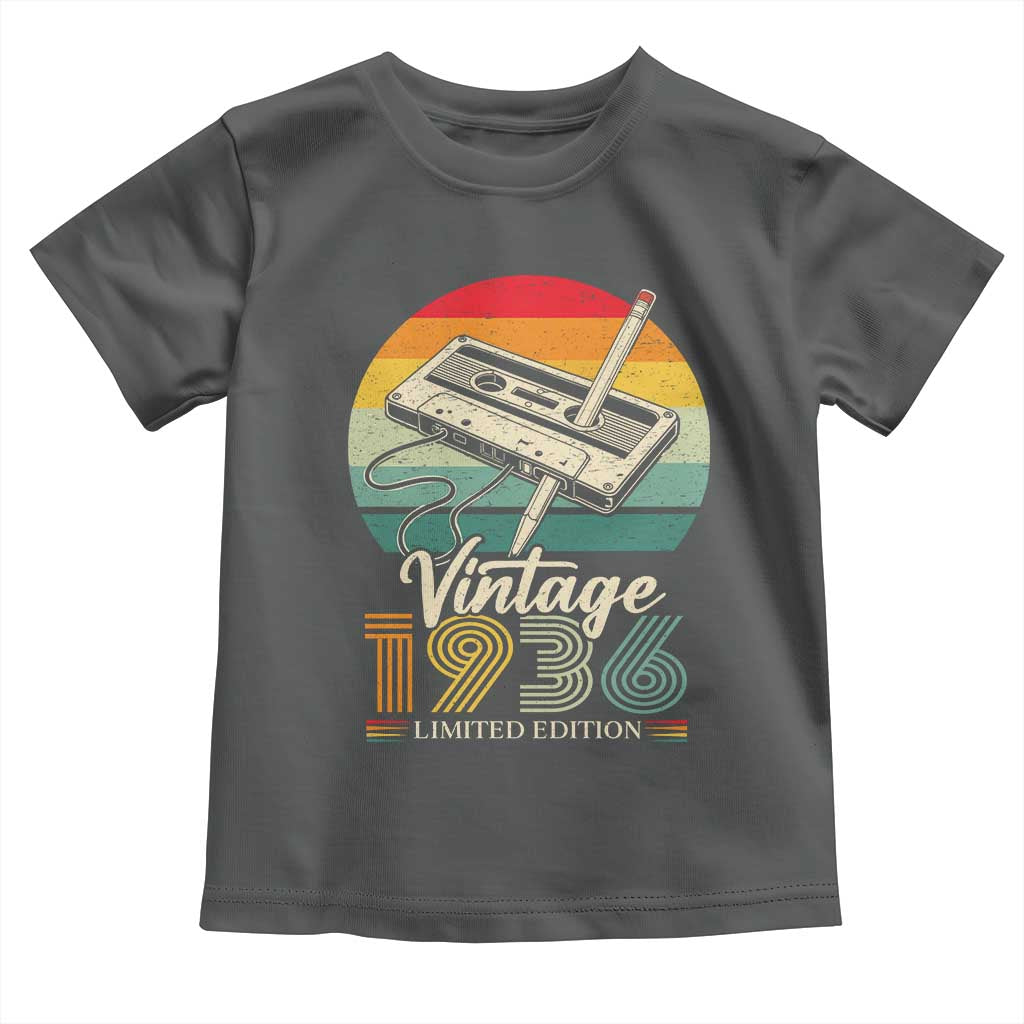 Vintage 1936 Toddler T Shirt 90th Birthday Turning 90 Year Old Gifts