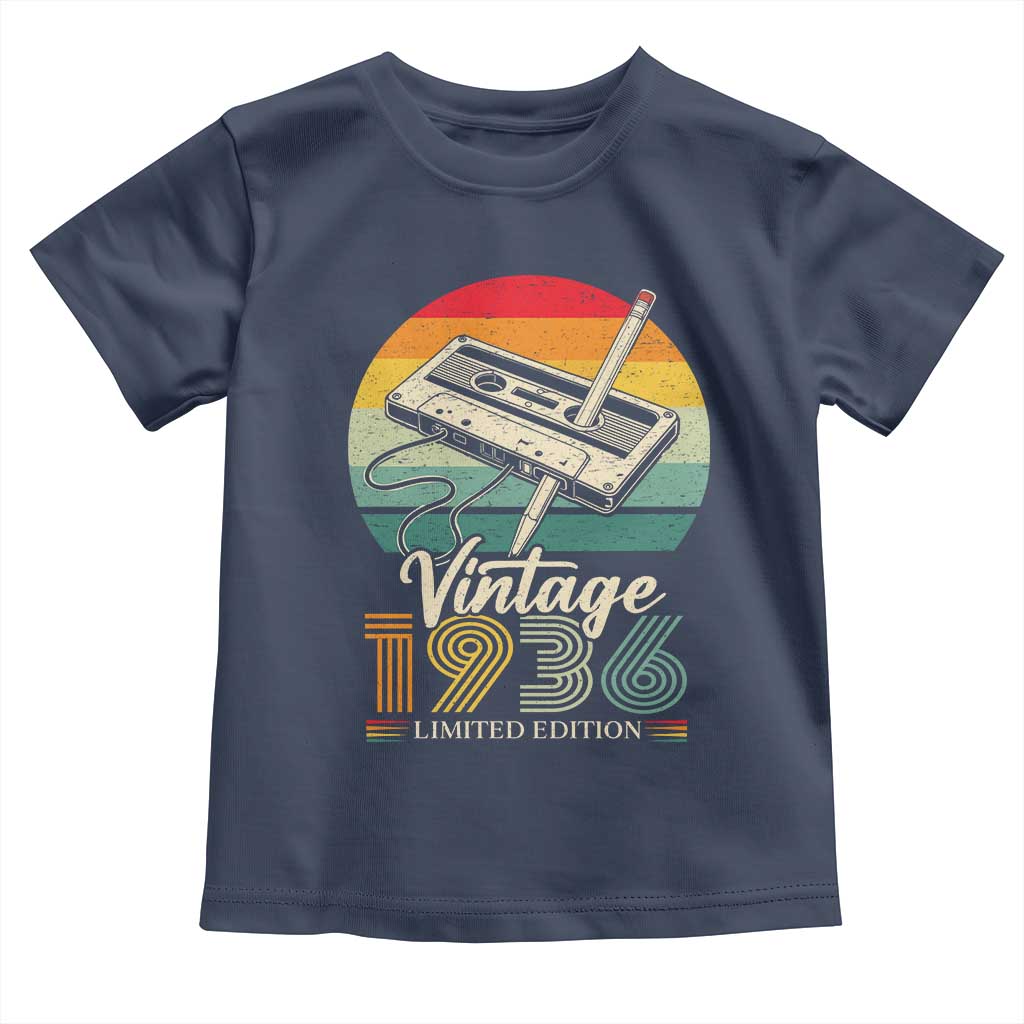Vintage 1936 Toddler T Shirt 90th Birthday Turning 90 Year Old Gifts