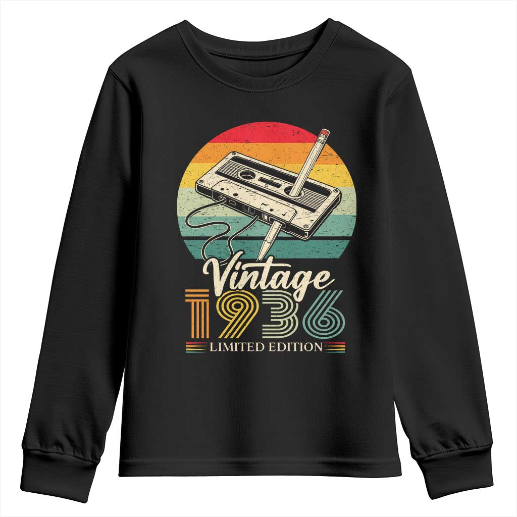 Vintage 1936 Youth Sweatshirt 90th Birthday Turning 90 Year Old Gifts