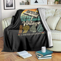 Vintage 1946 Throw Blanket 80th Birthday Turning 80 Year Old Gifts