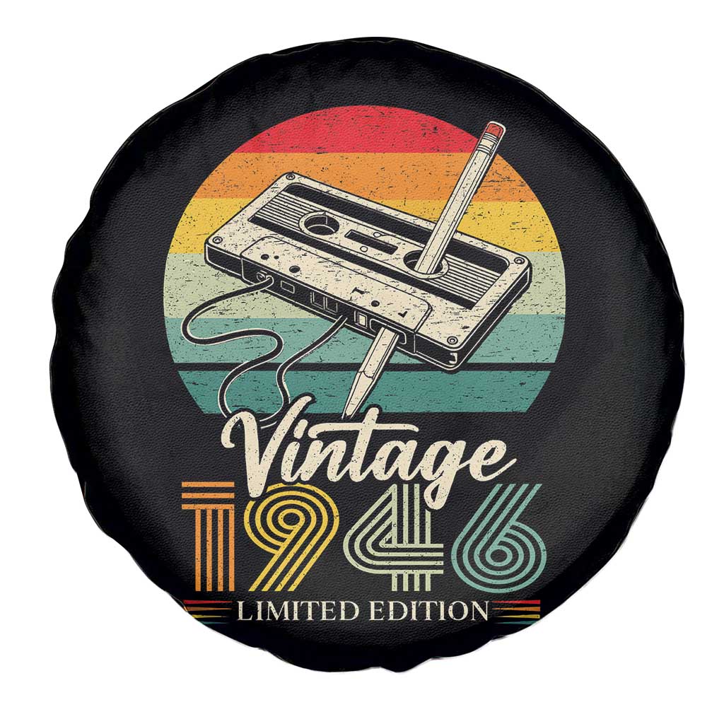 Vintage 1946 Spare Tire Cover 80th Birthday Turning 80 Year Old Gifts