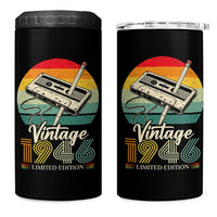 Vintage 1946 4 in 1 Can Cooler Tumbler 80th Birthday Turning 80 Year Old Gifts