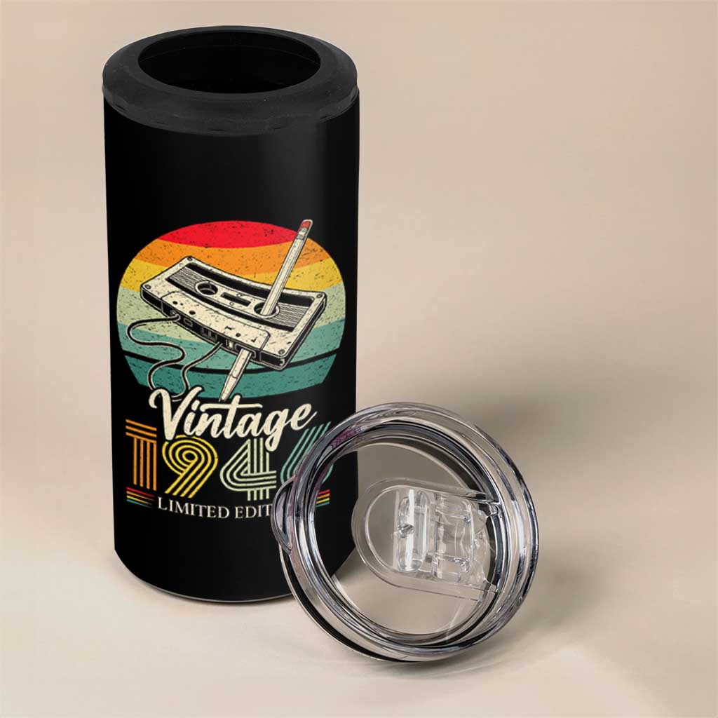 Vintage 1946 4 in 1 Can Cooler Tumbler 80th Birthday Turning 80 Year Old Gifts