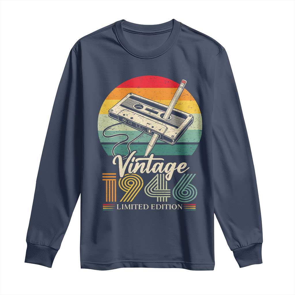 Vintage 1946 Long Sleeve Shirt 80th Birthday Turning 80 Year Old Gifts