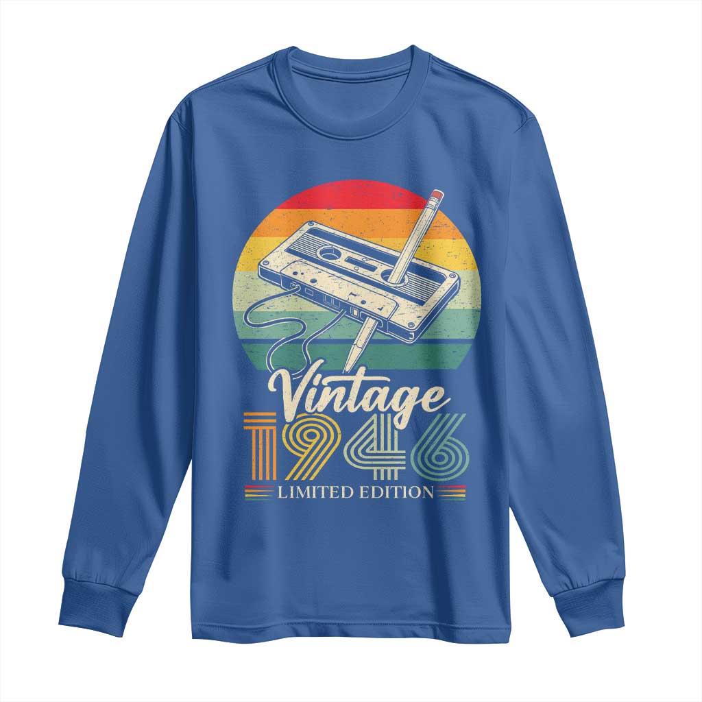 Vintage 1946 Long Sleeve Shirt 80th Birthday Turning 80 Year Old Gifts