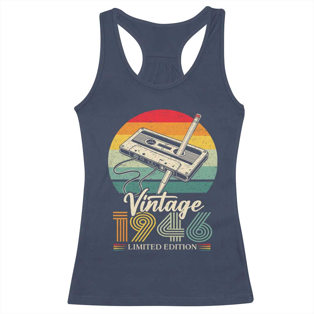 Vintage 1946 Racerback Tank Top 80th Birthday Turning 80 Year Old Gifts