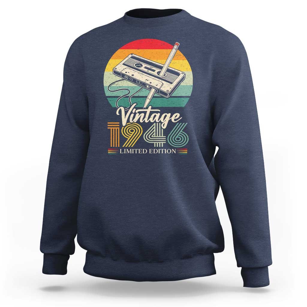 Vintage 1946 Sweatshirt 80th Birthday Turning 80 Year Old Gifts
