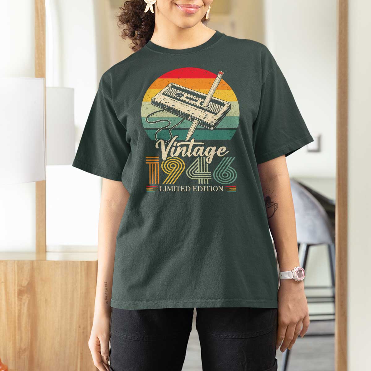Vintage 1946 T Shirt For Women 80th Birthday Turning 80 Year Old Gifts