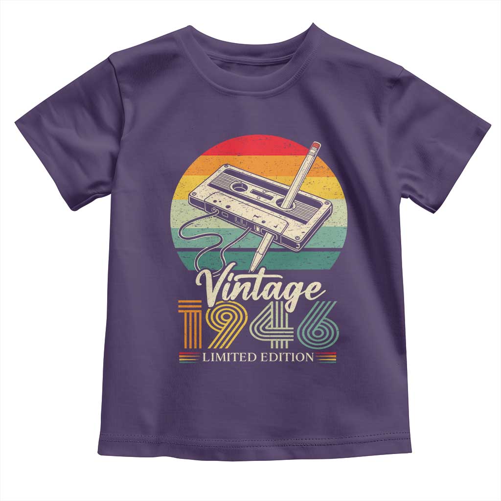 Vintage 1946 Toddler T Shirt 80th Birthday Turning 80 Year Old Gifts