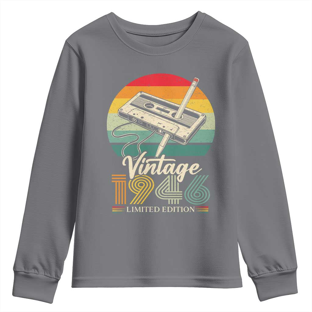 Vintage 1946 Youth Sweatshirt 80th Birthday Turning 80 Year Old Gifts