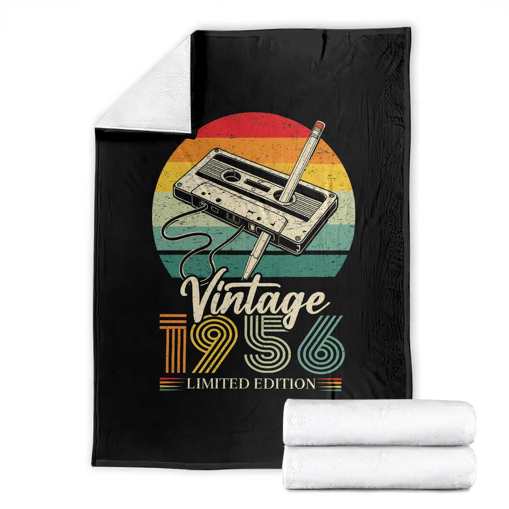 Vintage 1956 Throw Blanket 70th Birthday Turning 70 Year Old Gifts