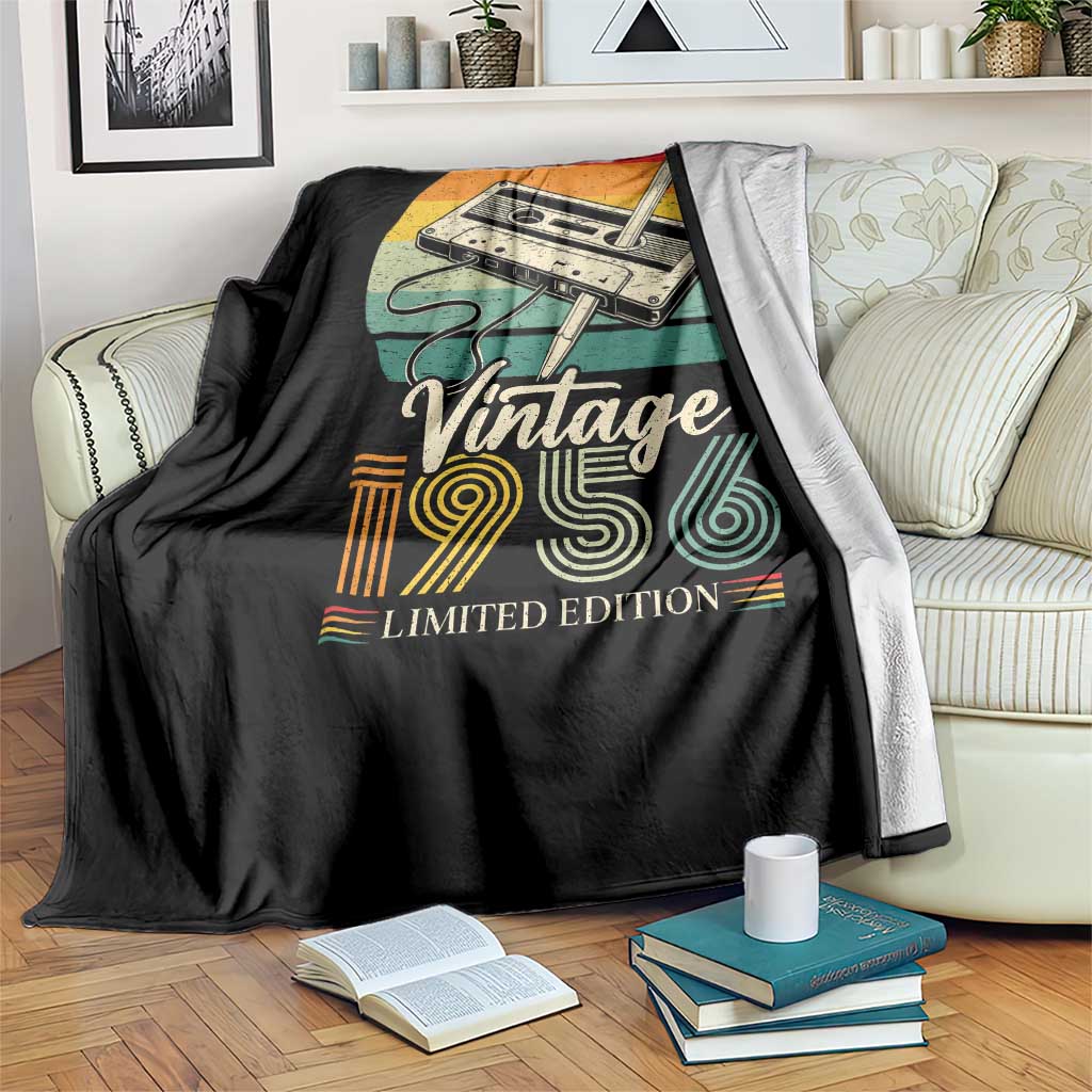 Vintage 1956 Throw Blanket 70th Birthday Turning 70 Year Old Gifts