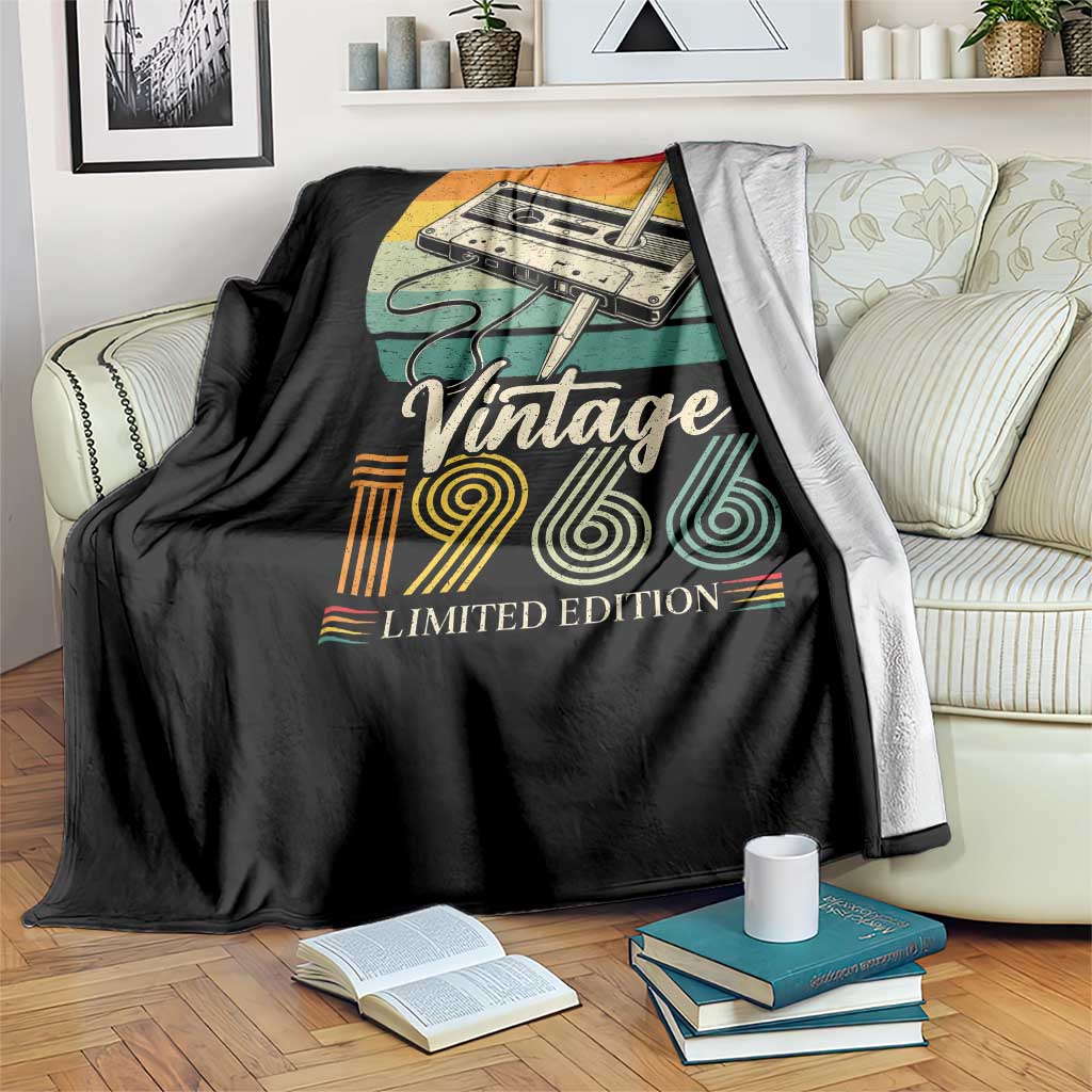 Vintage 1966 Throw Blanket 60th Birthday Turning 60 Year Old Gifts