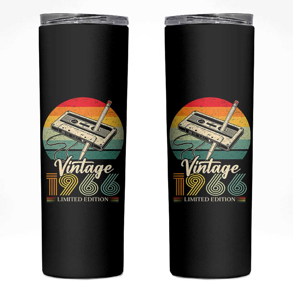 Vintage 1966 Skinny Tumbler 60th Birthday Turning 60 Year Old Gifts
