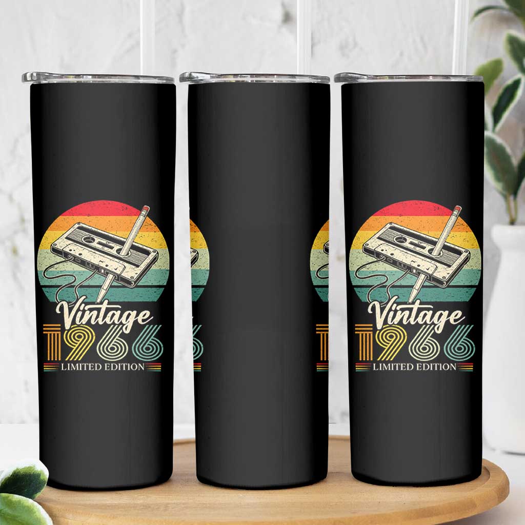 Vintage 1966 Skinny Tumbler 60th Birthday Turning 60 Year Old Gifts
