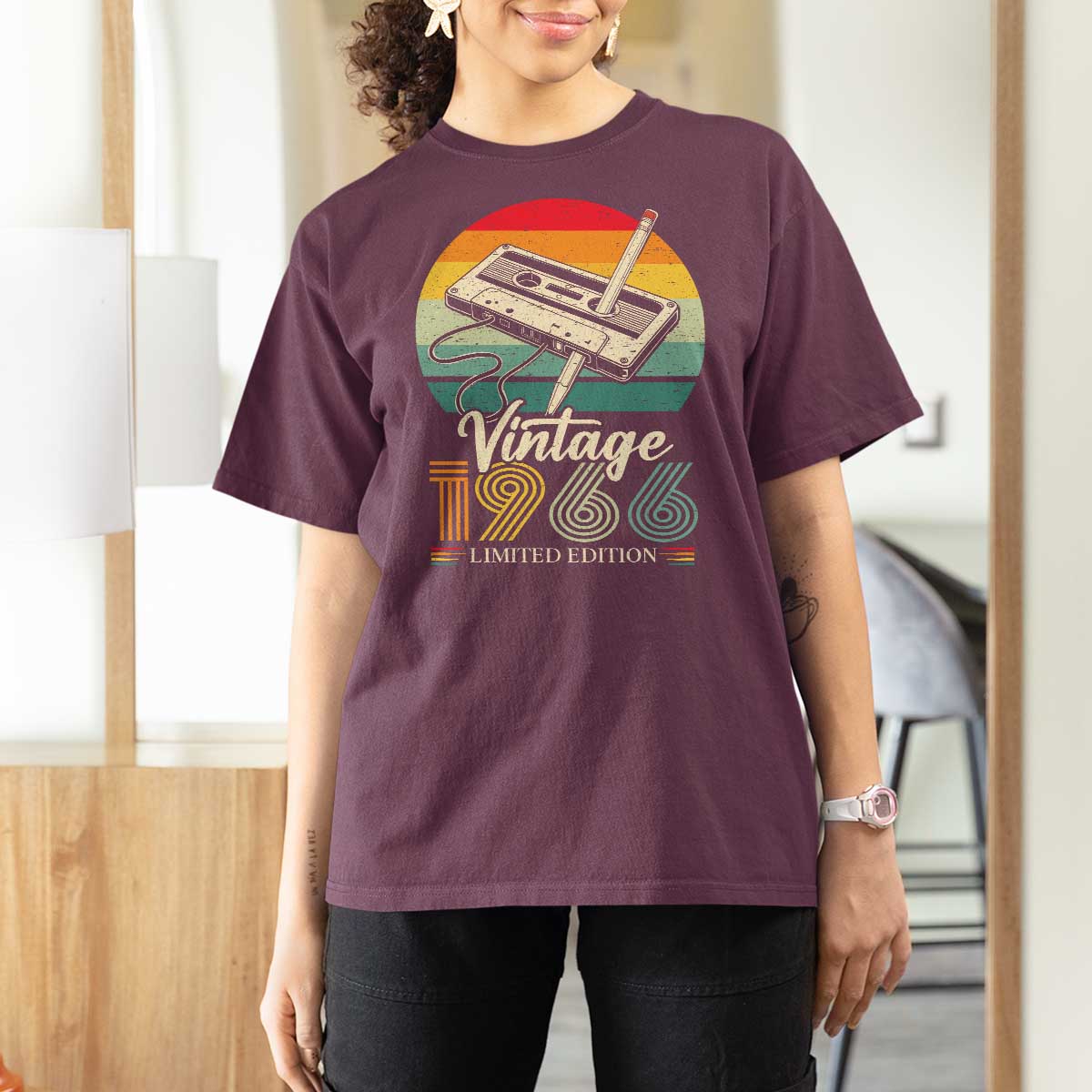 Vintage 1966 T Shirt For Women 60th Birthday Turning 60 Year Old Gifts