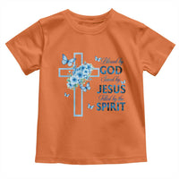 Christian Jesus Toddler T Shirt Blessed By God Saved By Jesus Blue Floral Cross Butterfly Art