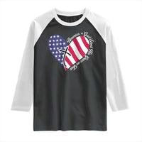 America God Shed His Grace on Thee 4th of July Raglan Shirt Patriotic American Flag Cross - Wonder Print Shop