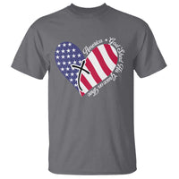 America God Shed His Grace on Thee 4th of July T Shirt Patriotic American Flag Cross - Wonder Print Shop