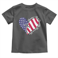 America God Shed His Grace on Thee 4th of July Toddler T Shirt Patriotic American Flag Cross - Wonder Print Shop