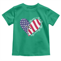 America God Shed His Grace on Thee 4th of July Toddler T Shirt Patriotic American Flag Cross - Wonder Print Shop
