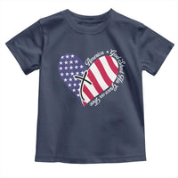 America God Shed His Grace on Thee 4th of July Toddler T Shirt Patriotic American Flag Cross - Wonder Print Shop