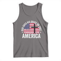 God Shed His Grace On Thee Tank Top Vintage Patriotic Christian USA Flag Cross - Wonder Print Shop