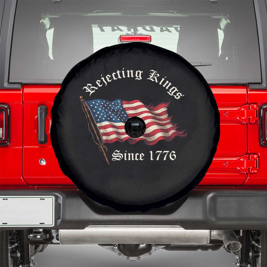 Rejecting Kings Spare Tire Cover Since 1776 No Kings In America Retro US Flag